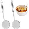 Rairsky 2 Pcs Schiumarola in Acciaio Inox, 10 CM Ragno Colino Cucina, Colino Fritto