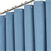 BTTN Tenda da doccia in tessuto, 120 x 200 cm, trama sottile di lino, antimuffa, impermeabile, con 8 ganci in plastica, tenda da doccia in poliestere ponderato per bagno, blu/azzurro luna