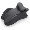 MINGPINHUIUS Cuscino a cuneo, da lettura e lombare - Cuscino relax per letto, divano e pavimento - Cuscino ortopedico contro dolori alla schiena e al collo - In memory foam (grigio scuro)