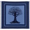 Ali Brothers Telo Mare Grande, cotone 210x230 cm+7cm frange| Telo Spiaggia antisabbia | Asciugamano Mare Fouta, frange e angoli - Pareo Donna Uomo Ragazzi | Pic Nic Beach Towel Coperta, lungo leggero (BLU SCURO)