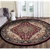 GueTTO Tappeto Rotondo Persiano Tradizionale, Grande Tappeto Circolare 200cm - Resistente alle Macchie, Antiscivolo per Salotto/Camera, Motivo Fioreale Vintage,F,∅ 180cm