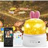 GIBOHOM Proiettore Stelle Soffitto Bambini, 360°Rotazione Luce Notturna Bambini 80 Modalità 8 Musica, Bluetooth Lampada Proiettore Regalo Neonato, con Telecomando/Timer