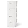 TOMAINO Cassettiera in Plastica DOMUS Bianco