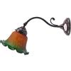 fd-bolletta arredamento e illuminazione applique da parete interni,lampada ottone,applique vintage,lluminazione per interni,paralume vetro am24 Misure:Sporgenza 33cm,Ø vetro 16,5cm,Ø base 9,5cm