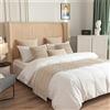 Fudaiki Runner da Letto Runner Trapuntato Runner Letto Matrimoniale Copriletto Elegante Corridore Liscio Classico Antico per Alberghi Hotel Camere Letti 210 x 45cm per 180cm Letto Beige