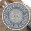 Highdi Tappeto Rotondo Salotto, Morbido Moderno Tappetini Stile Classico Antiscivolo Tappeto per Bambini Cameretta Cucina Casa Zona Balcone Tappet Tavolino (120cm,Grigio Bianco)