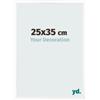 yd. Your Decoration - Cornice 25x35 cm - Bianco Opaco - Decorativa Parete in Legno con Vetro in acryl - Antiriflesso - 25x35 Cornice - Bologna