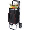 YEAUPE PRO Carrello Spesa Pieghevole 3 in 1 con Compartimento Isotermico - Capacità 50L, Carico Massimo 25kg - Ruote Silenziose, Impermeabile, Facile da Montare e Trasportare - Bordeaux