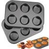 Rairsky 2 Pezzi Stampo Muffin con 12 Teglia, Acciaio al Carbonio eglia Muffins