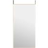 vidaXL Specchio da Porta Oro 50x100 cm in Vetro e Alluminio