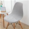 Highdi Stile Nordico Scandinave Sedia per Sala da Pranzo Velluto, 4/6/2/1 Pezzi Tinta Unita Coprisedia con Schienale Copertura Protettiva della Sedia per Cucina Ufficio (Grigio Chiaro,4 Pezzi)