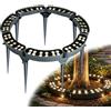 LLELEMAMO Illuminazione Esterna Albero LED Ring 24V | Faretto Impermeabile IP67 per Giardino e Palme | Luce Circolare Bassa Tensione Proiettore Avvolgente per Paesaggio (7Pcs,Monochrome)
