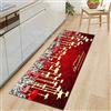 Highdi Tappeto Cucina Antiscivolo Lavabile Stampe Natalizie alla Moda Tappeto Passatoia Cucina Tappeto da Cucina Lungo Tappeti Runner Tappeto Corridoio per Ingresso (60 * 180cm,Lucentezza)