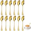 Rairsky 12 Pezzi Cucchiai Acciaio Inox Dorato, 13.6cm Cucchiai per Confettata | Cucchiaini Caffe, Cucchiaini da Dolce, Cucchiaio Confettata, Cucchiaino per Casa, Ristorante, Hotel, Matrimonio Festa