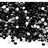 PATIKIL 1600pz SS16 Cristallo Tondo Flatback 3.8-4.0-mm Nero | Pietre di Vetro Strass Gemme Diamanti, per Artigianato Fai da Te Abbigliamento Scarpe Decorazione Unghie