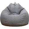 Highdi Pouf Poltrona Sacco Bambini & Adulti Bean Bag Fodera per Sacco di Fagioli per Decorazione della Soggiorno Camera Giardino Salotto Balcone, Senza Ripieno (Grigio scuro,80x90cm)