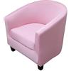 Highdi 2 Pezzi Copripoltrona 1 Posto Chesterfield Elasticizzato, Poltrona Club da Cocktail Antiscivolo Rimovibile Tub Chair Copripoltrona per Camera da Letto Bar (Tinta Unita - Rosa)