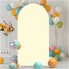 Highdi Tessuto per Sfondo ad Arco, Sfondo ad Arco per Allestimenti in Tessuto Elastico per Matrimonio, Compleanno, Anniversario, Festa di Laurea (220 * 120cm-7.2 * 3.9FT,Beige)