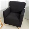 Highdi Copripoltrona con Braccioli in Tessuto Jacquard Elasticizzato, Copridivano 1 Posto Fodere per Poltrona Antiscivolo Antimacchia per Bar Soggiorno Camera da Letto Club (Nero)