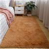 Highdi Colore Caramella Tappeto Salotto Moderno Tappeto Shaggy a Pelo Lungo Tappeto Camera da Letto Soffice Antiscivolo Lavabile Tappeti Moderni per Soggiorno, Camera da Letto (100x200cm,Cammello)