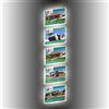 3DScube Espositore a cavetti luminoso monofacciale da vetrina, EVO LED KIT con cartelle luminose in plexiglass formato A3 orizzontale, porta annunci per agenzie immobiliari, studi fotografici (5 Cartelle)