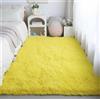 Highdi Tappeto Salotto Moderno Shaggy a Pelo Lungo Camera da Letto Soffice Antiscivolo Lavabile Tappeti Moderni (100x160cm, Giallo)