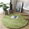 Highdi Colorato Tappeto Rotondo Salotto Cameretta Moderno Tappeti Soggiorno Pelo Corto Tappeto Morbido Antiscivolo Tappeti per Bambini Cucina Balcone Tappet Home Decor 12 Colori (140cm,Verde)