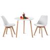 H.J WeDoo Set da pranzo con 1 tavolo 2 sedie bianche tavolo in legno e sedia scandinava set tavolo da pranzo per sala da pranzo cucina giardino