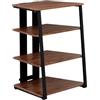 Vicco Ripiano portaoggetti Tonar, Rovere rustico/nero, 61 x 78 cm | 4 ripiani aperti, adatto per la conservazione di dispositivi Hi-Fi e apparecchi multimediali