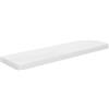 Roanoer Scaffale sospeso bianco lucido, 90 x 23,5 x 3,8 cm, in MDF con fissaggio invisibile, moderna mensola sospesa per libri e decorazioni, stabile, per soggiorno e ufficio