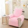 Highdi Copripoltrona Relax Reclinabile 1 Posto, Copri Poltrona Pelliccia di Coniglio Artificiale Morbido e Caldo, Universale Lavabili Copertura per Poltrona con Fascia Elastica (55x200cm,Rosa)