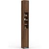 IDMarket - Mobiletto da bagno a 2 ante TOMI con 4 nicchie effetto noce