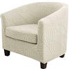 Highdi Copripoltrona Elasticizzato 2- Pezzo Copridivano Chesterfield in Tessuto Jacquard, Copripoltrona da Cocktail Lavabile Rimovibile Fodera per Poltrona per Hotel Salotto (Beige)