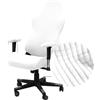 Highdi Coprisedia Gaming Jacquard Coprisedie Ufficio Girevole, Elasticizzata Fodere Coprisedia per Sedia da Gioco, Universale Ergonomica Coprisedia da Computer con Braccioli (Bianco)