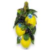 SICILIA BEDDA CAPACI Fascio con Limoni e Uva nera in pregiata ceramica - h 36 x 18 cm ca.