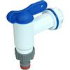 GASMIS Rubinetto per Serbatoio di Acqua Piovana 3/4 Maschio - 26,4mm, con Guarnizione e Controdado, Rubinetto di Ricambio per Cisterne, Fusti, Taniche, Bianco, 1 pezzo