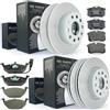 NB PARTS Dischi freno freno anteriore posteriore adatto per Audi A3 8P Seat Altea Leon VW Golf 5 6