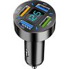 CGEAMDY Adattatore per Caricabatterie Auto, 4-Porte Caricatore USB Accendisigari, Veloce Carica Batteria, Accessori per Autoveicoli
