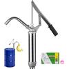 SWAWIS Pompa a Leva per Fusti d'Olio 15-55 Galloni 24L/min Argento | con Tubo dell'Olio Telescopico, Pompa a Barile per Estrazione di Gasolio, Olio e Lubrificante