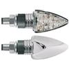 AMAS The Best Coppia frecce a LED "VIPERLED" lente trasparente OMOLOGATE (gambo corto cromo)
