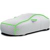 generico telo antigrandine per auto Compatibile con Ford Puma SUV 1997-2025,che offre protezione dal sole, dalla neve, dalla grandine e dalla polvere,Fodera in cotone（Silver Green）