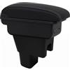 OYHCM Bracciolo centrale per Suzuki Celerio,3 USB | Per Suzuki Celerio Bracciolo,2 USB + USB-C,Doppio vano portaoggetti,Coperchio scorrevole,Pelle PU,Installazione senza forare