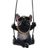 TOEECY Ciondolo per Auto Ornamento Auto Bulldog Ciondolo Divertente Ciondolo per Auto Cute Ornamento Accessori Idea Regalo (Nero)