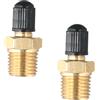 Duronge Valvola Aria, 2 Pezzi Valvola di Riempimento in Ottone per Serbatoio Compressore d'Aria per Pneumatici, 1/4 NPT Valvola per Pneumatici, Valvola di Prova per Auto, Automobili, Camion
