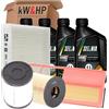 kW&HP KIT TAGLIANDO 4 FILTRI E 4LT OLIO ORIGINALE WR 5W30 PER PANDA 169 PUNTO MUSA 1.3 DIESEL 70CV