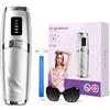 Mulbijeo Epilatore Luce Pulsata, Controllo Intelligente Della Temperatura, Epilatore Elettrico Donna, Design Ergonomico, Depilatore Corpo Donna, Doppie Modalità Regolabili, Depilatore Laser