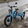 Generic Triciclo elettrico a 3 ruote per adulti, bicicletta da montagna con telaio a scavalco, 7 velocità, pneumatici larghi e cestino rimovibile per ciclismo all'aperto.