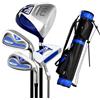 Yunmeryker Set Mazze da Golf per Uomo con Sacca, Ideale per Allenamento e Pratica, 4 mazze (asta in acciaio) + borsa con supporto