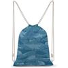 FWJZDSP Zaino con coulisse a fantasia squalo, borsa a tracolla da viaggio, sportiva, da palestra, unisex