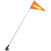 jojofuny Asta Portatile a e Inossidabile Rotelle Sedia Acciaio da Telescopica Bandiera Arancione Riflettente per PVC per Sicurezza Carrello Golf
